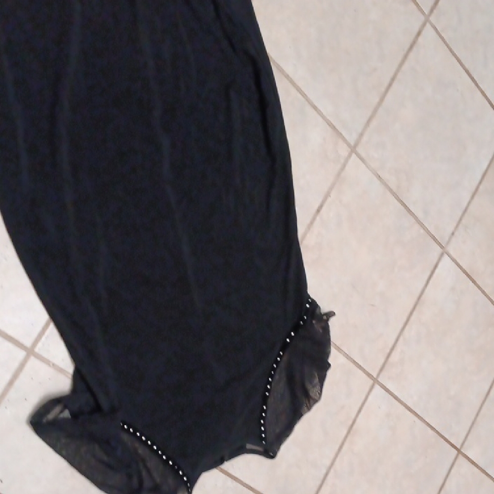Elegant Black Dress with Sheer Accents